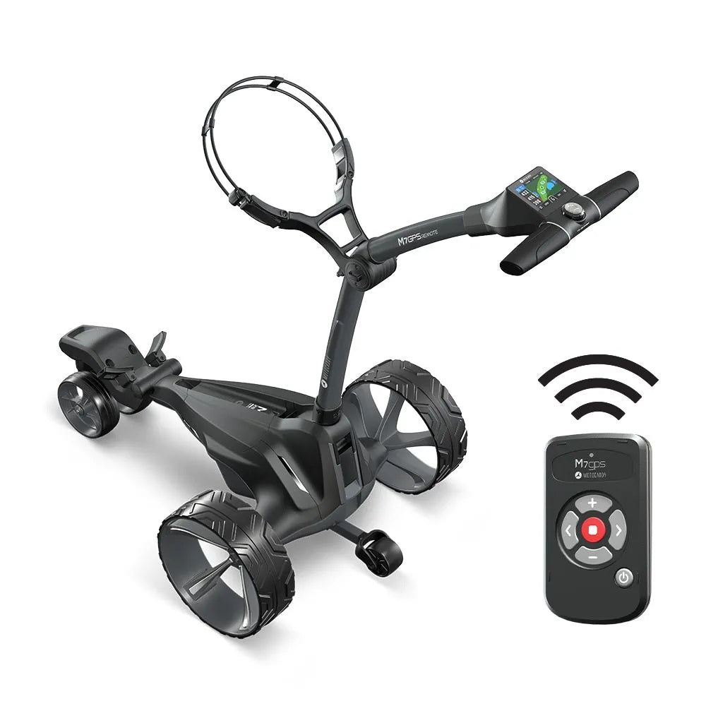 2025 Motocaddy Electric Golf Trolley - M7 GPS Remote Lithium Battery & Charger - with remote control