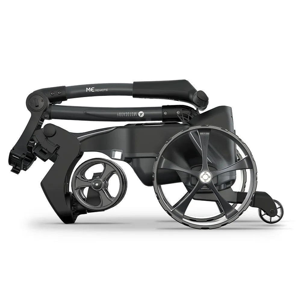 Motocaddy Electric Golf Trolley - 2025 - ME Remote - side view, folded