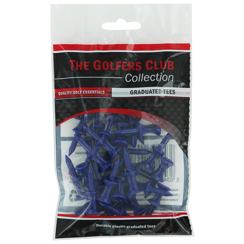 Brand Fusion Plastic Graduated Castle Golf Tees - 37mm Blue