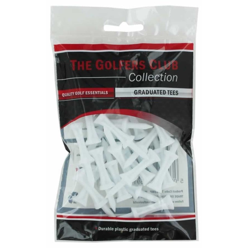 Brand Fusion Plastic Graduated Castle Golf Tees - 51mm White