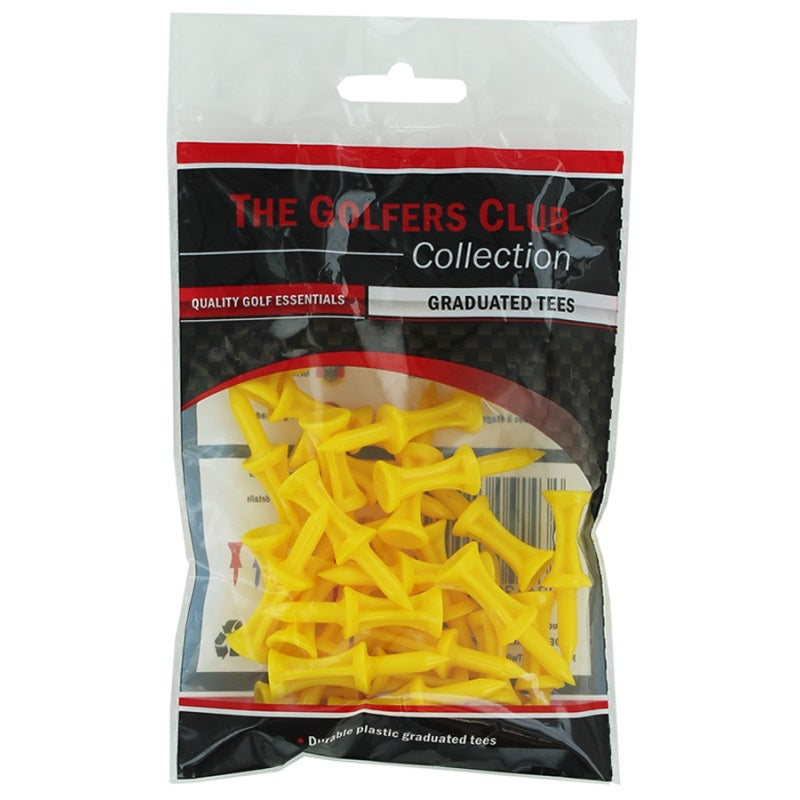Brand Fusion Plastic Graduated Castle Golf Tees - 43mm Yellow