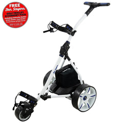 Ben Sayers Electric Golf Trolley 18 Hole Lithium (White/Blue)