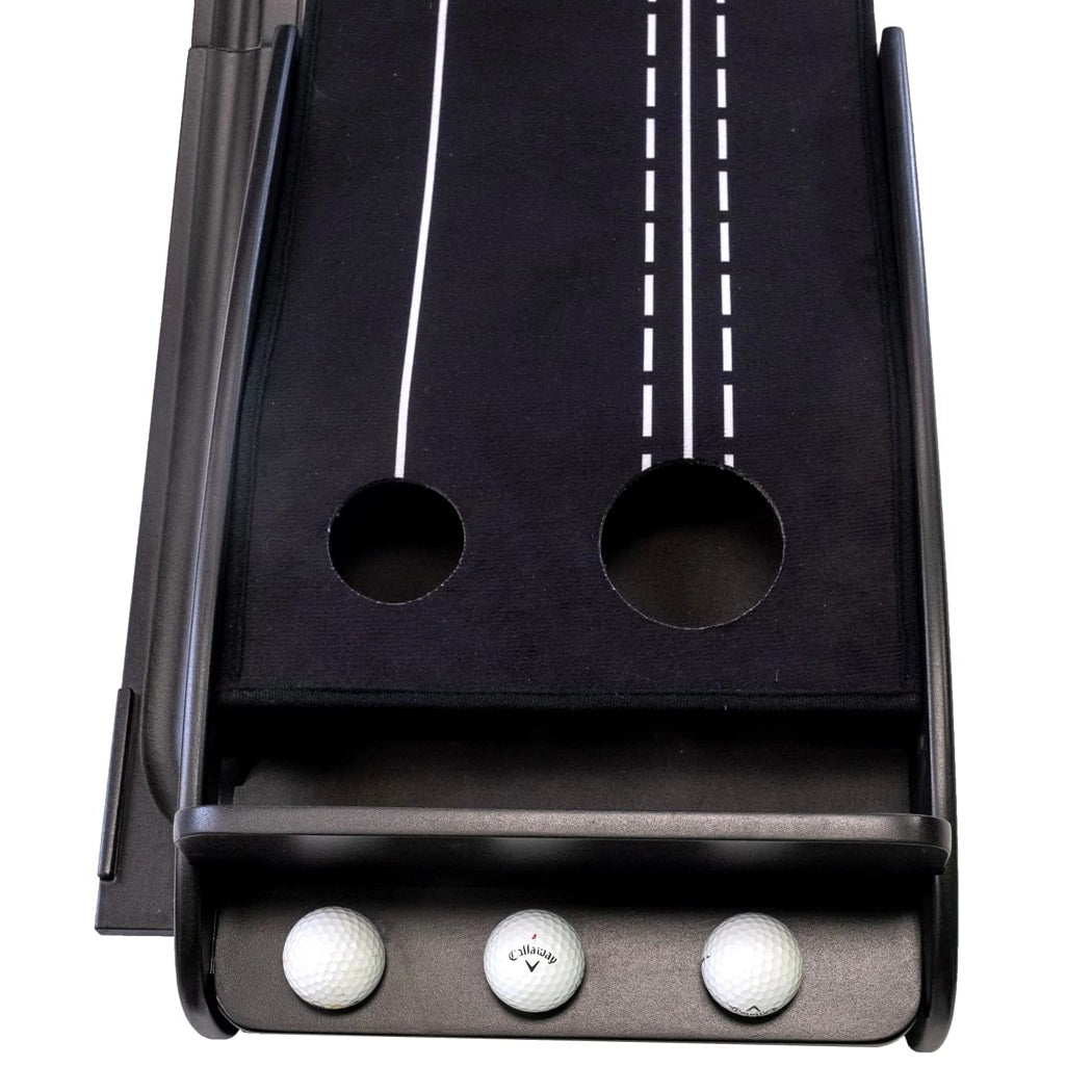 Odyssey Tour Premium Putting Mat - showing the two different sized putting holes
