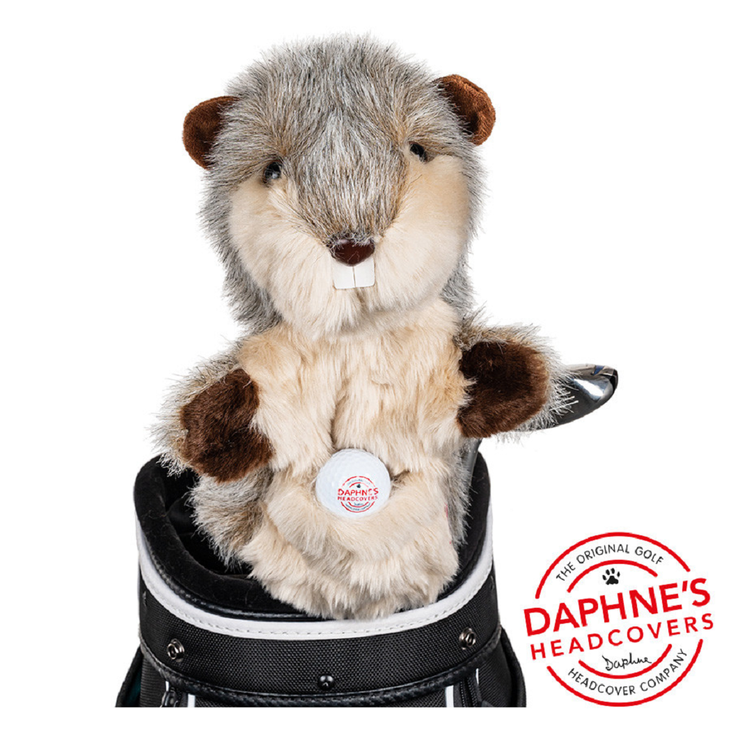 Daphne's Golf Novelty Headcover - Gopher - shown on a driver
