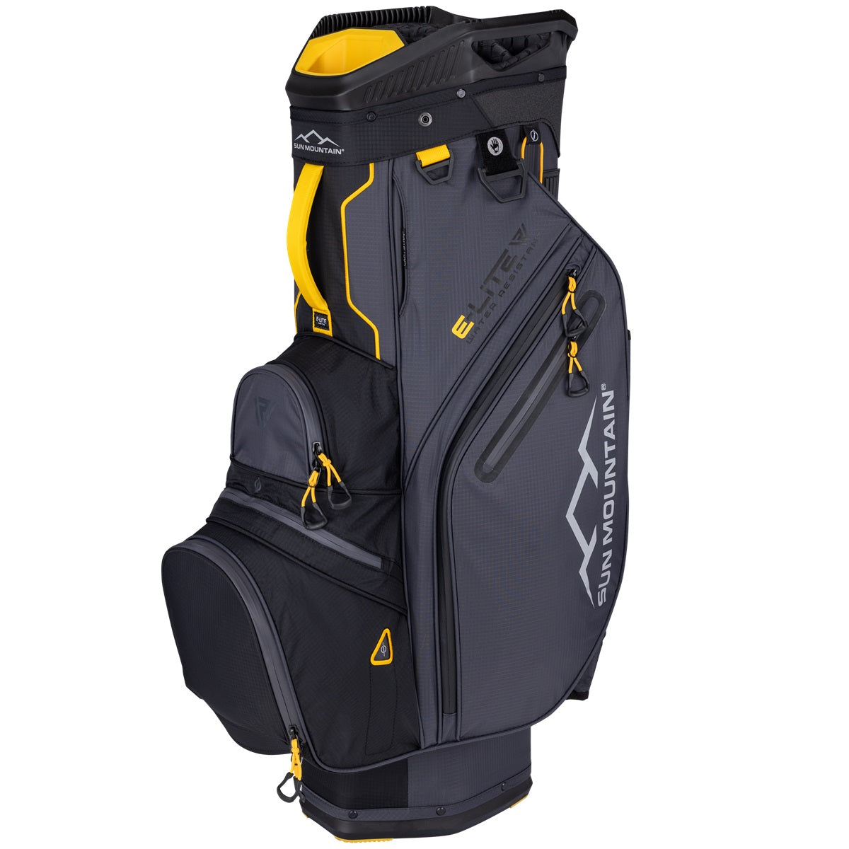 Sun Mountain E-Lite Cart/Trolley Golf Bag - Black/Steel/Gold