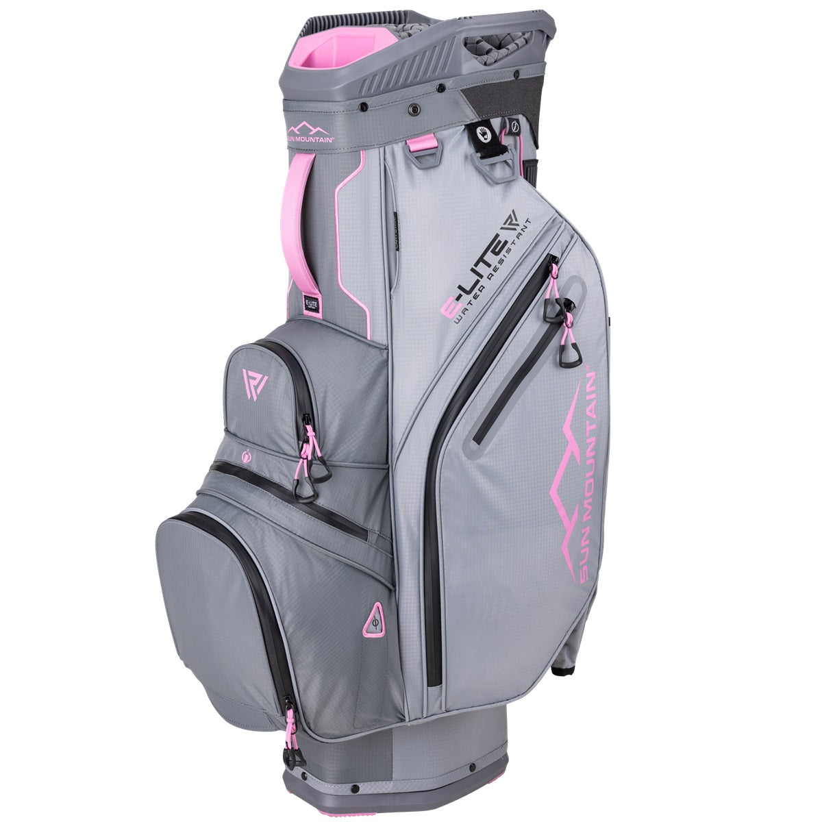 Sun Mountain E-Lite Cart/Trolley Golf Bag - Nickel/Cadet/Pink