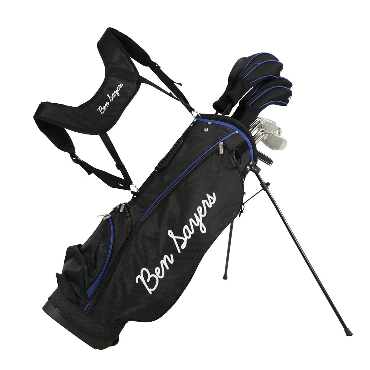 Ben Sayers Package Set M8 Mens Golf Clubs & Stand Bag - Black/Blue