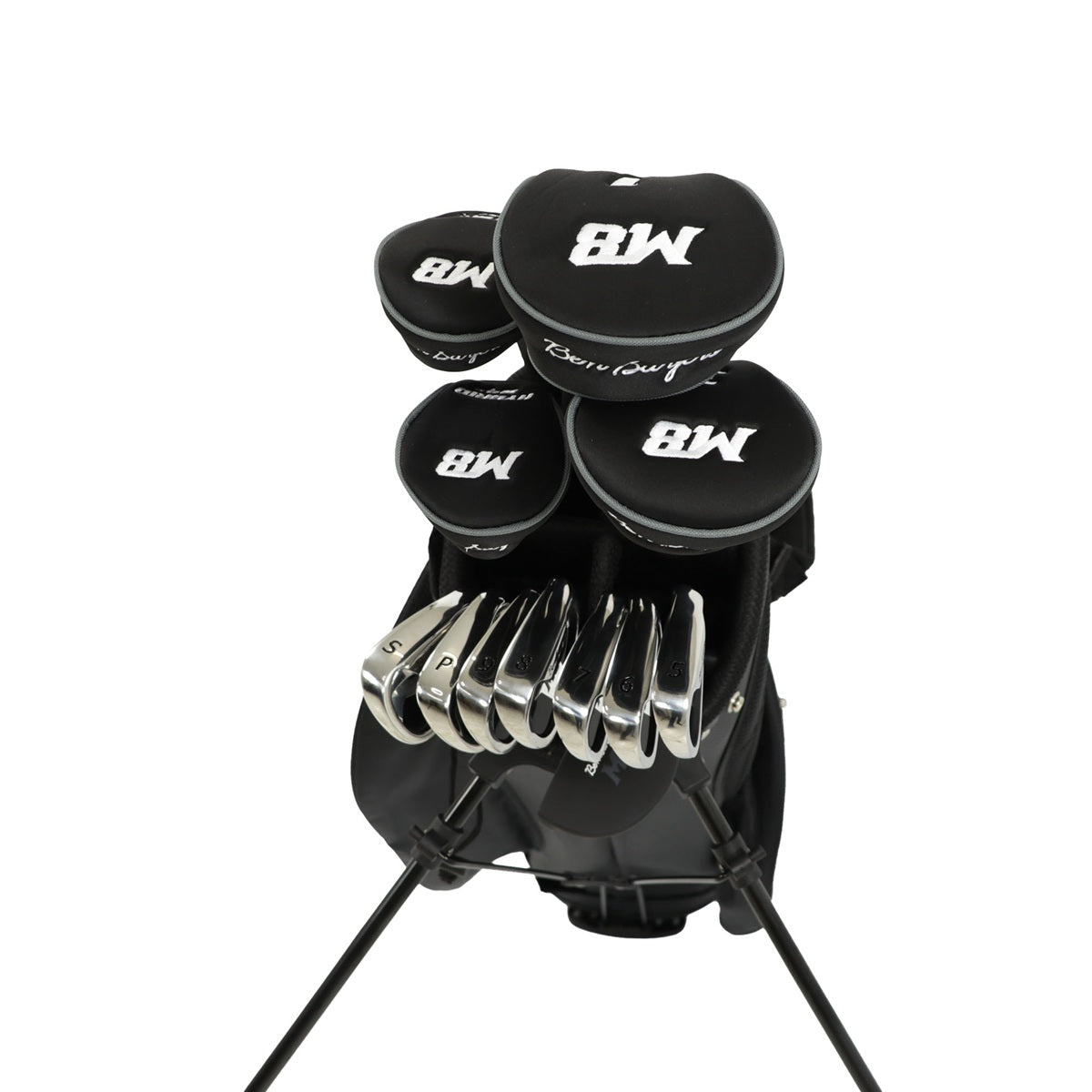 Ben Sayers Package Set M8 Mens Golf Clubs & Stand Bag - Steel Left Handed - front view