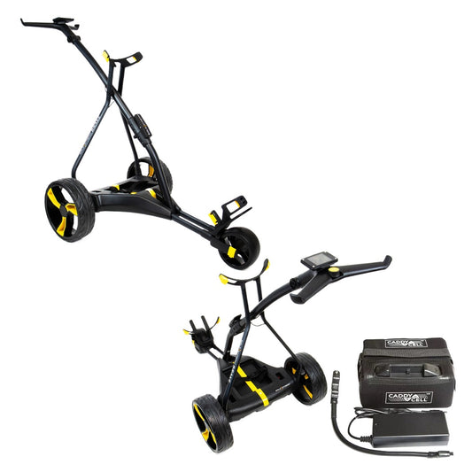 Golfstream GX5 Electric Golf Trolley - Black/Yellow - with battery and charger
