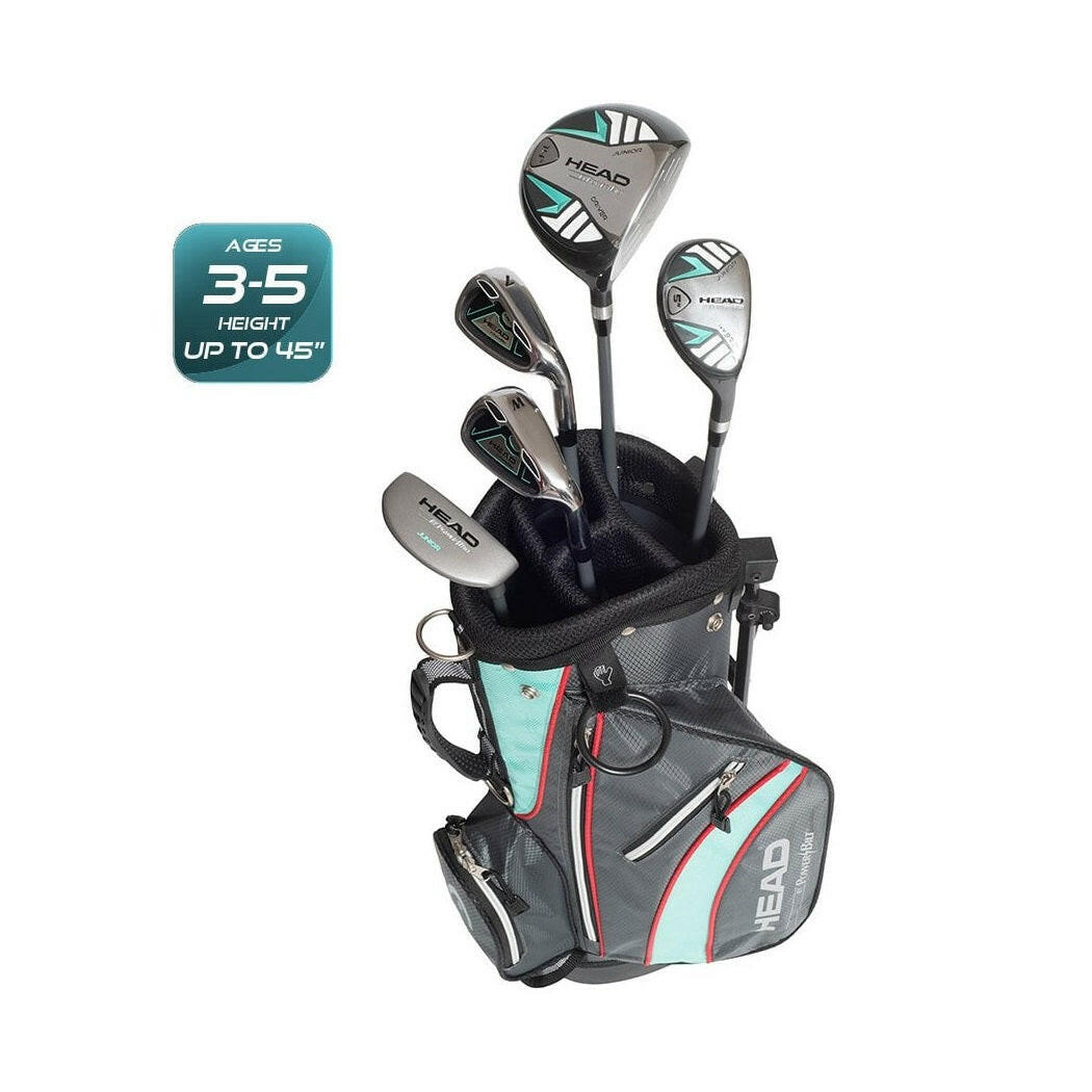 HEAD Golf Package Set for Juniors - Ages 3-5 showing the included clubs
