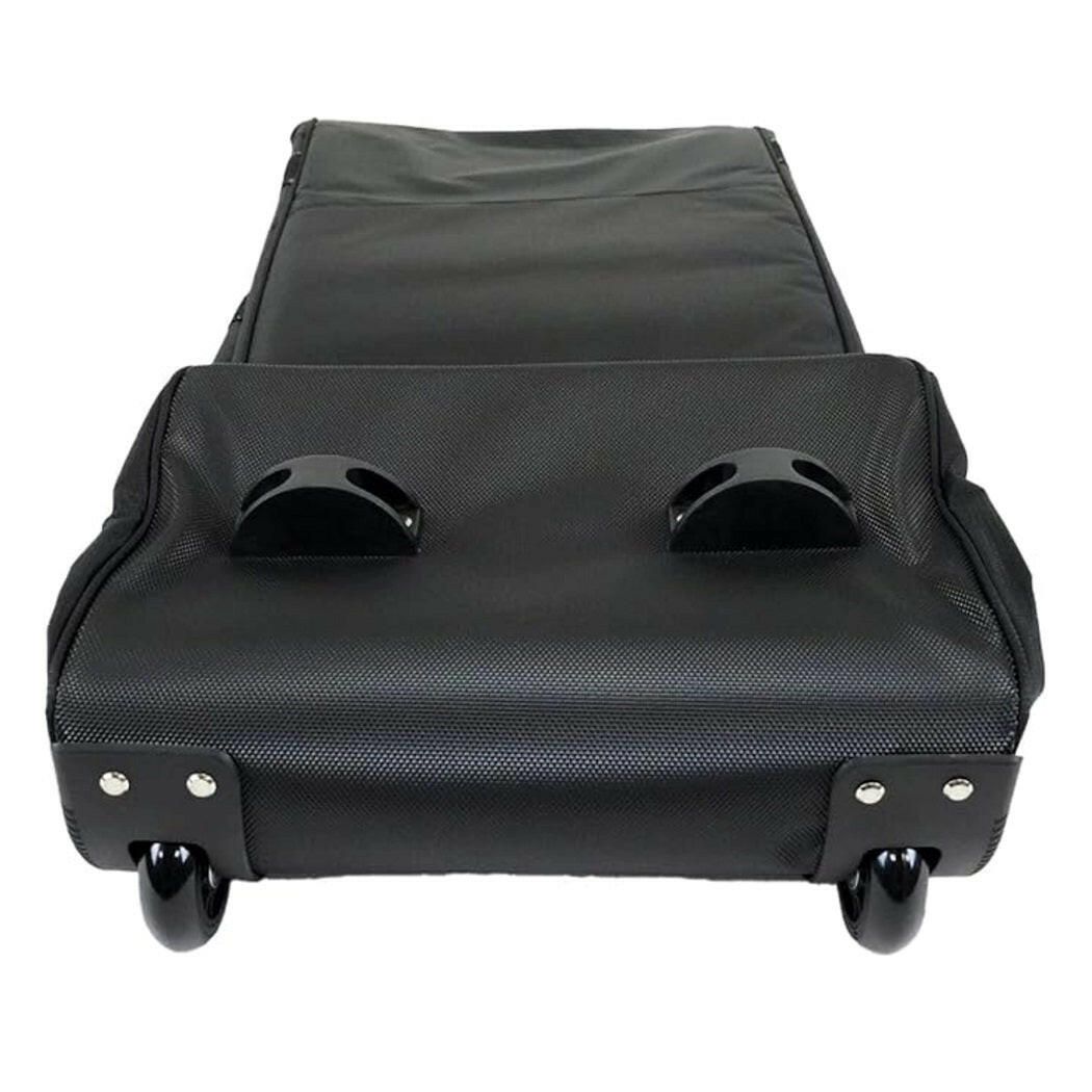 IZZO Golf Deluxe Travel Cover view of wheels - Black White