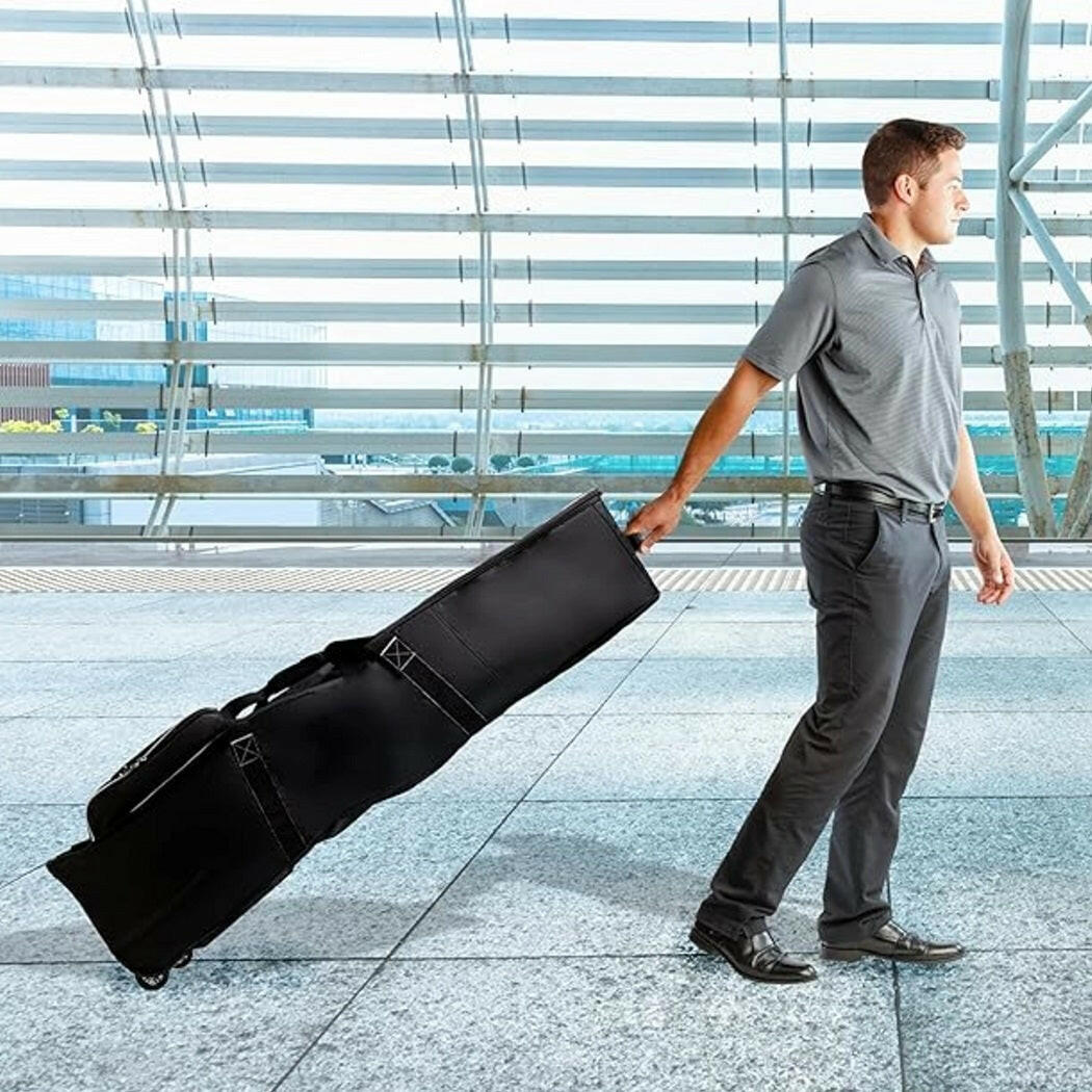 IZZO Golf Deluxe Travel Cover lifestyle image - Black White