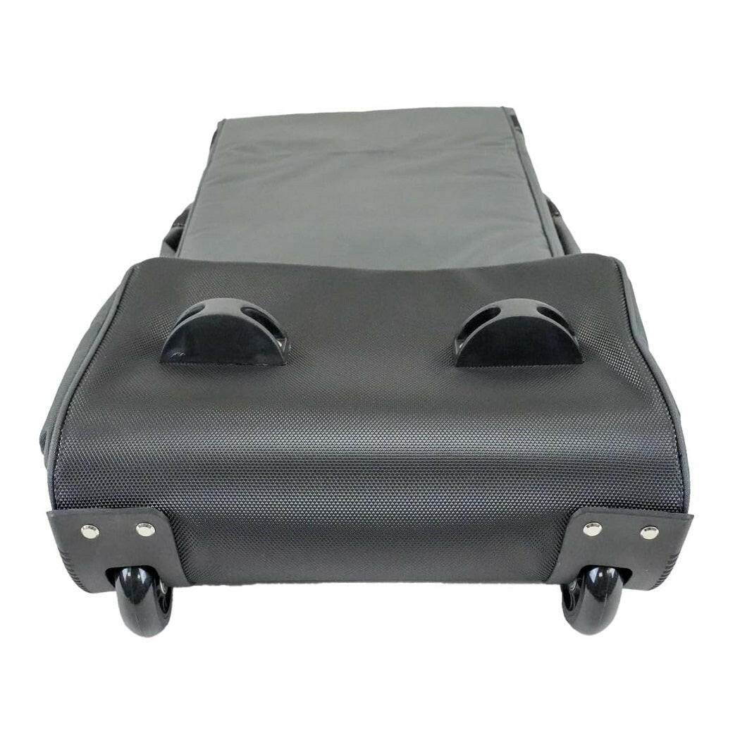 IZZO Golf Deluxe Travel Cover view of wheels - Grey Lime