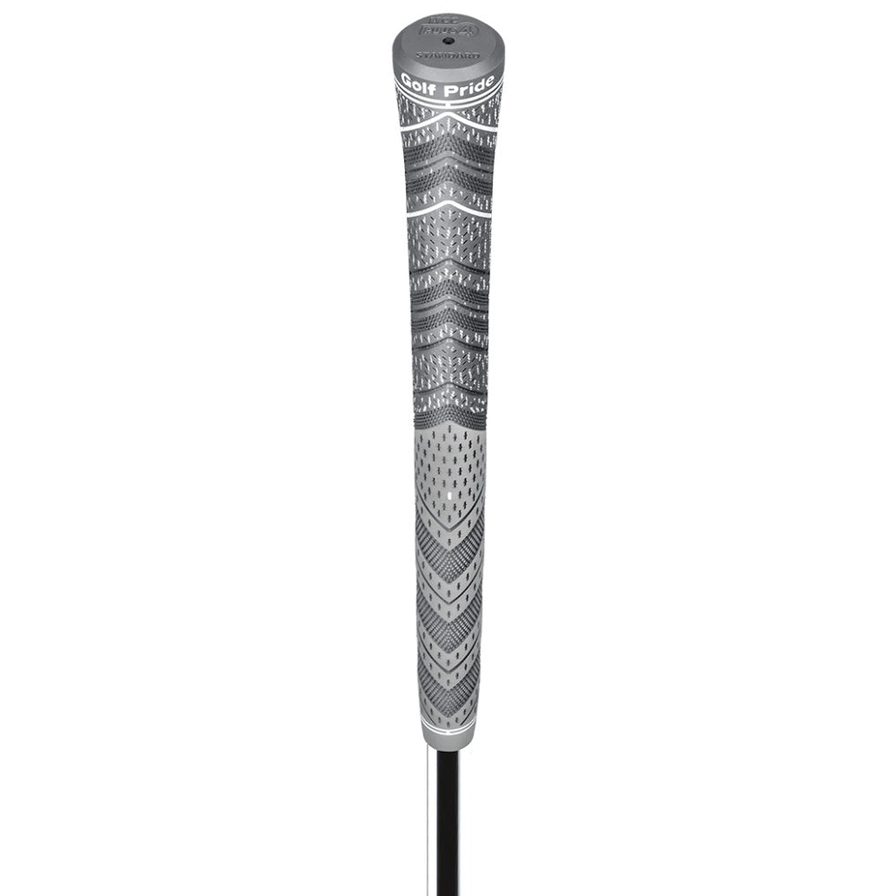 Golf Pride Multi Compound Plus4 Grip - Jumbo - Grey/Charcoal Grip - front view and top of grip