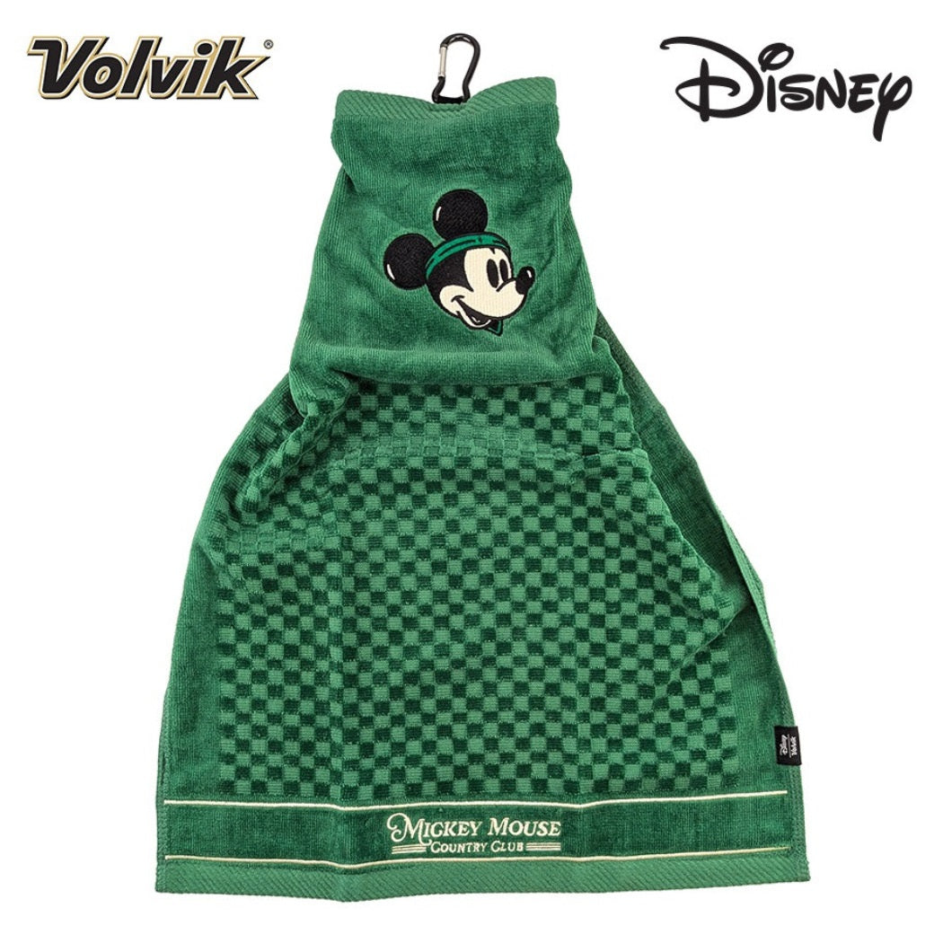 Volvik Disney Mickey Mouse Country Club Golf Towel - Green - showing full towel