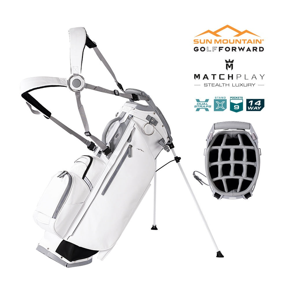 Sun Mountain Matchplay 14-Way Carry/Stand Bag - Duravinyl - White