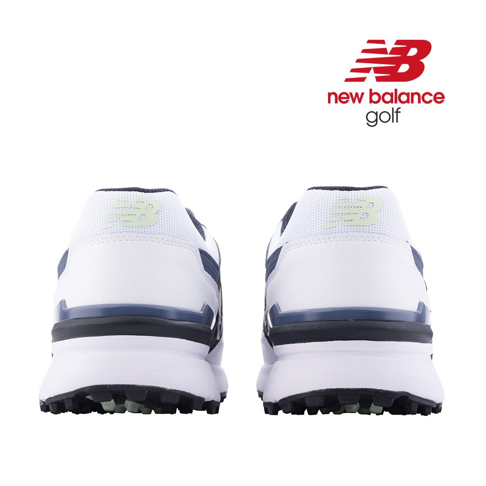 New Balance Men`s 997 SL Spikeless Golf Shoes - Navy/White - back view