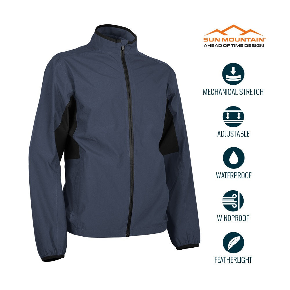 Sun Mountain Monsoon Waterproof Jacket - Navy / Black - front view