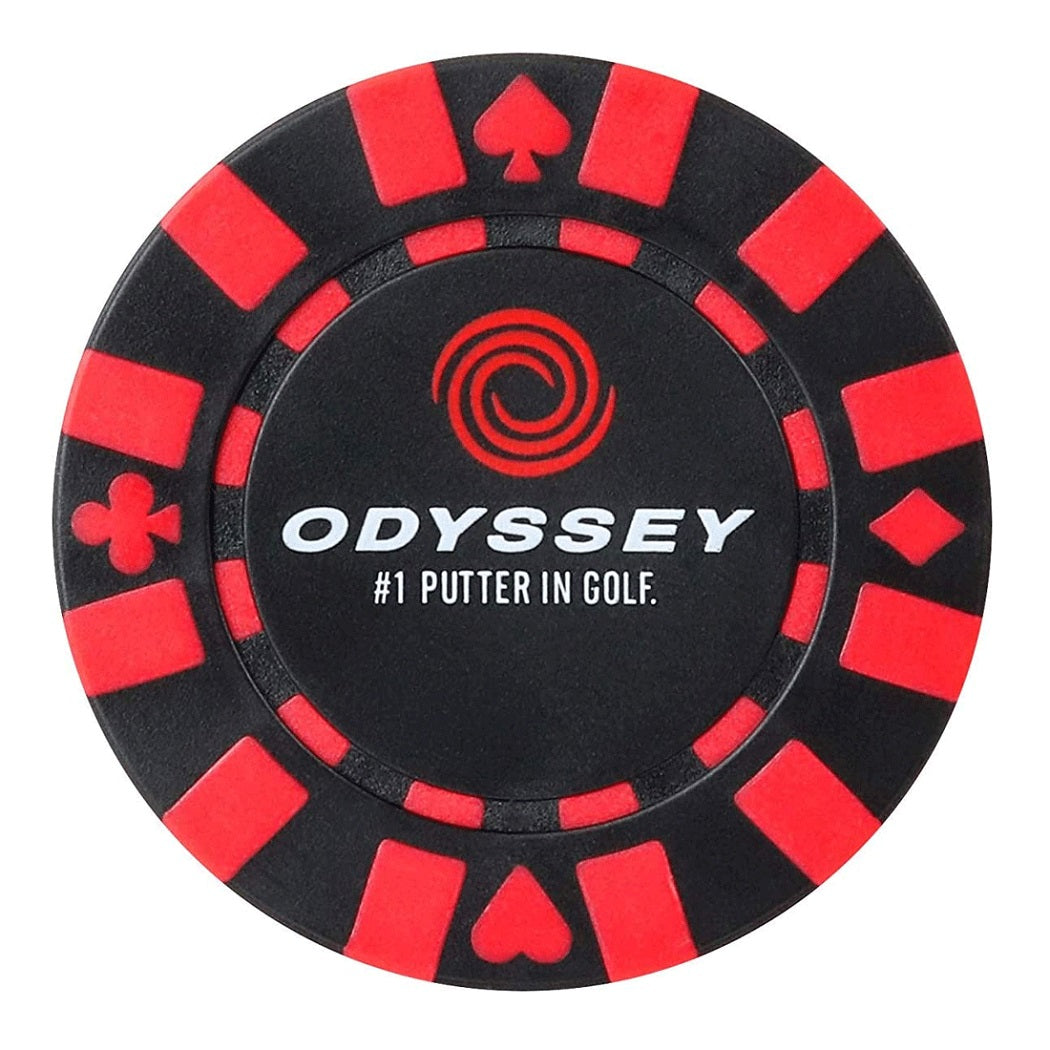 Odyssey Eye-It-Up Putt Alignment - Straight Shot - showing the poker chip ball market