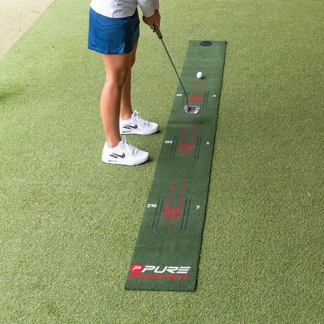 Pure2Improve Perfect Stroke Putting Mat (275x30cm) - lifestyle image
