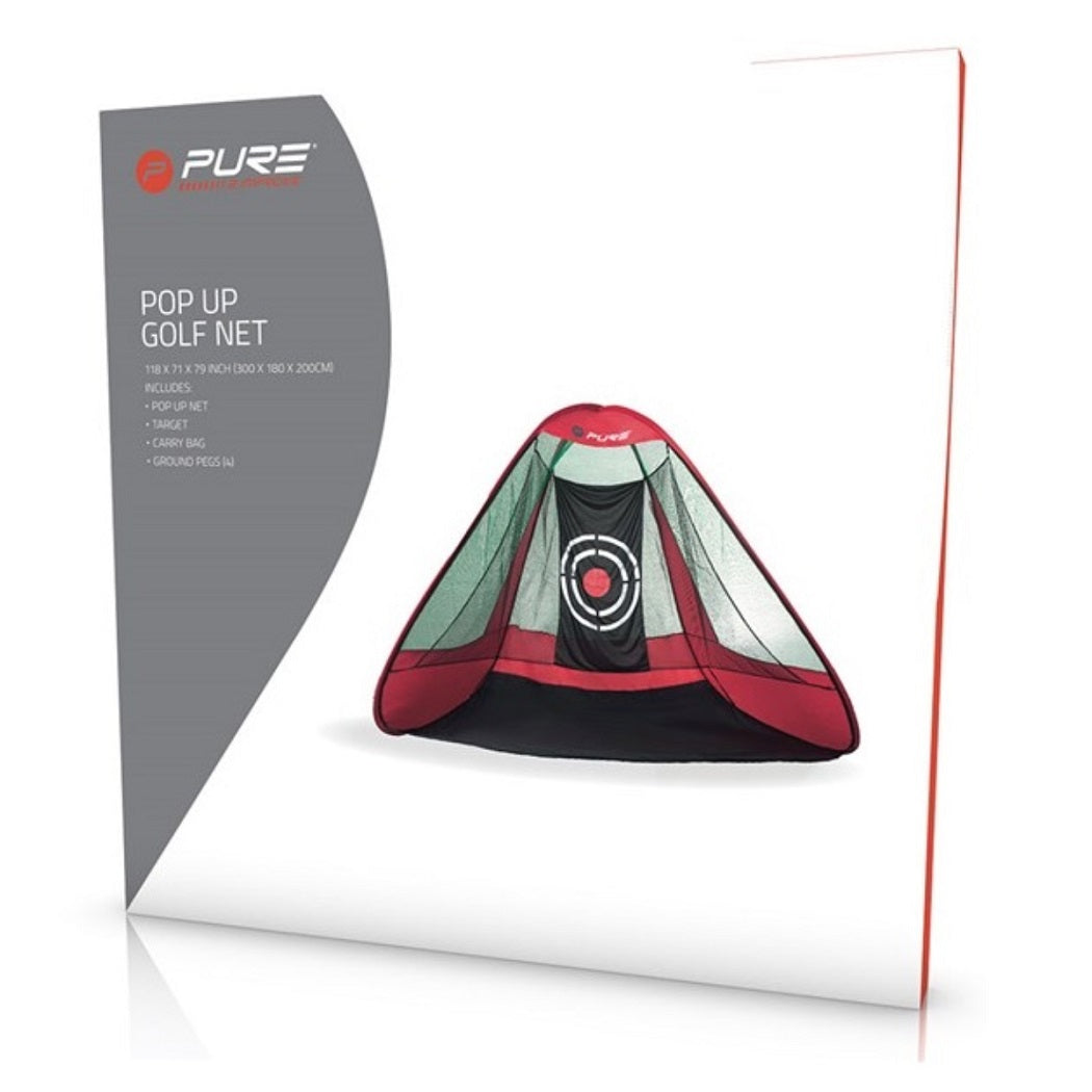 Pure2Improve Pop-Up Triangular Practice Net - showing its packaging