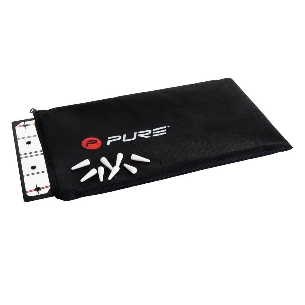 Pure2Improve Putting Mirror (12 inch) - within its bag and the plugs