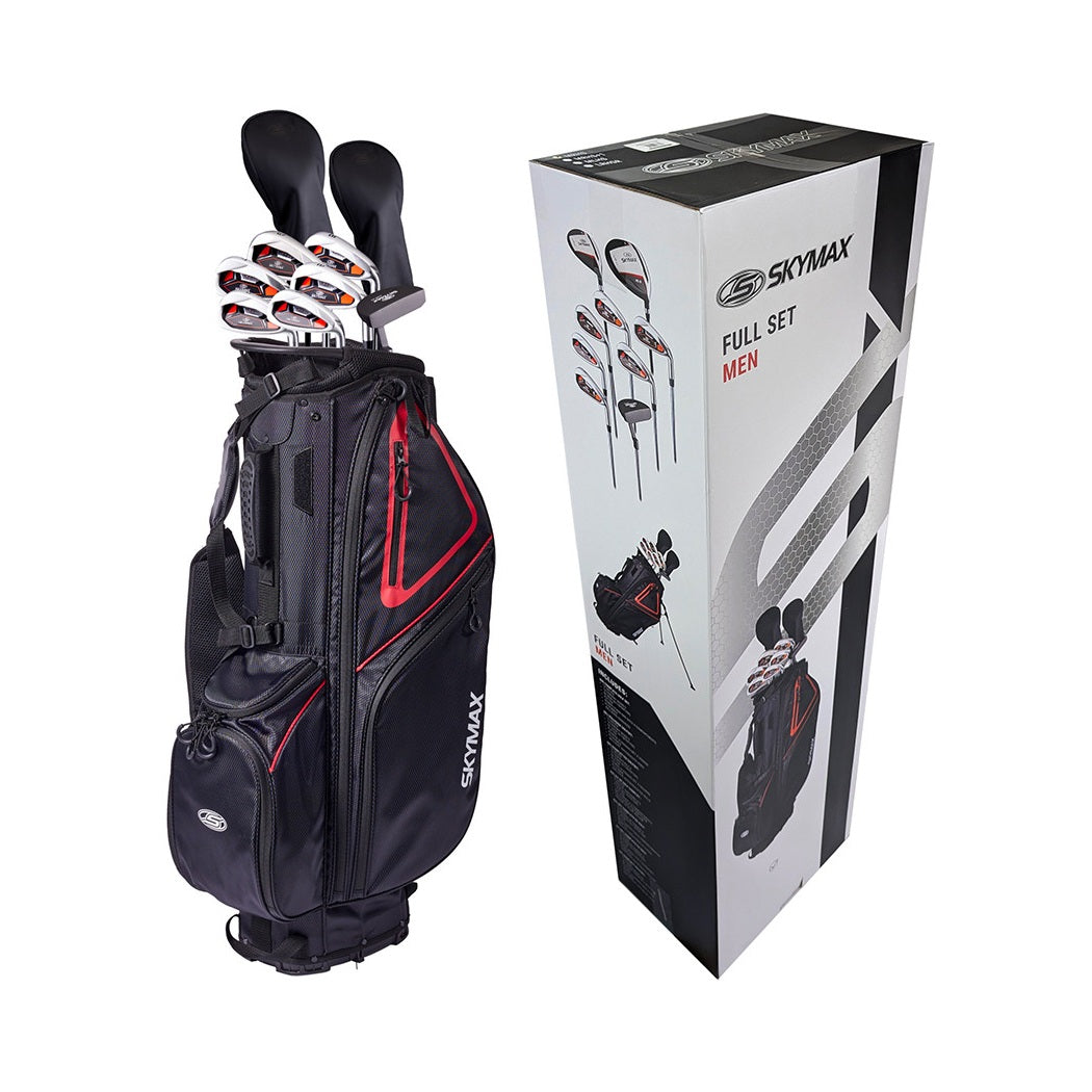 Skymax Men`s Steel Golf Club Package Set – bag, clubs and box