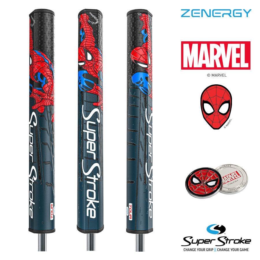 SuperStroke Golf Putter Grip - Marvel Super Hero - Tour 2.0 Grip - Spider Man