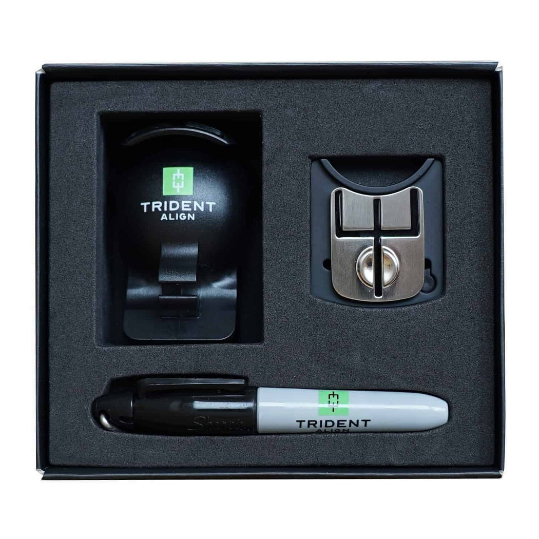 Trident Align Full Metal Golf Ball Marker Kit