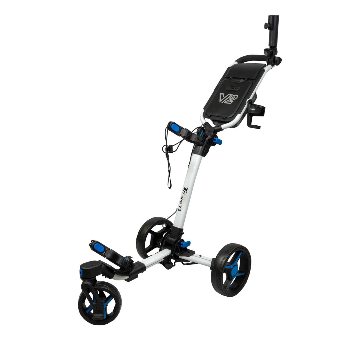 Axglo Tri-360 V2 Golf Trolley - 3 Wheel - Trilite 360v2 White/Blue