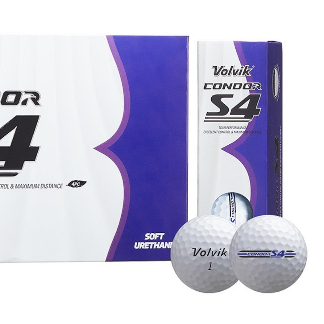VOLVIK Condor S4 Tour Soft Golf Balls - front and rear views