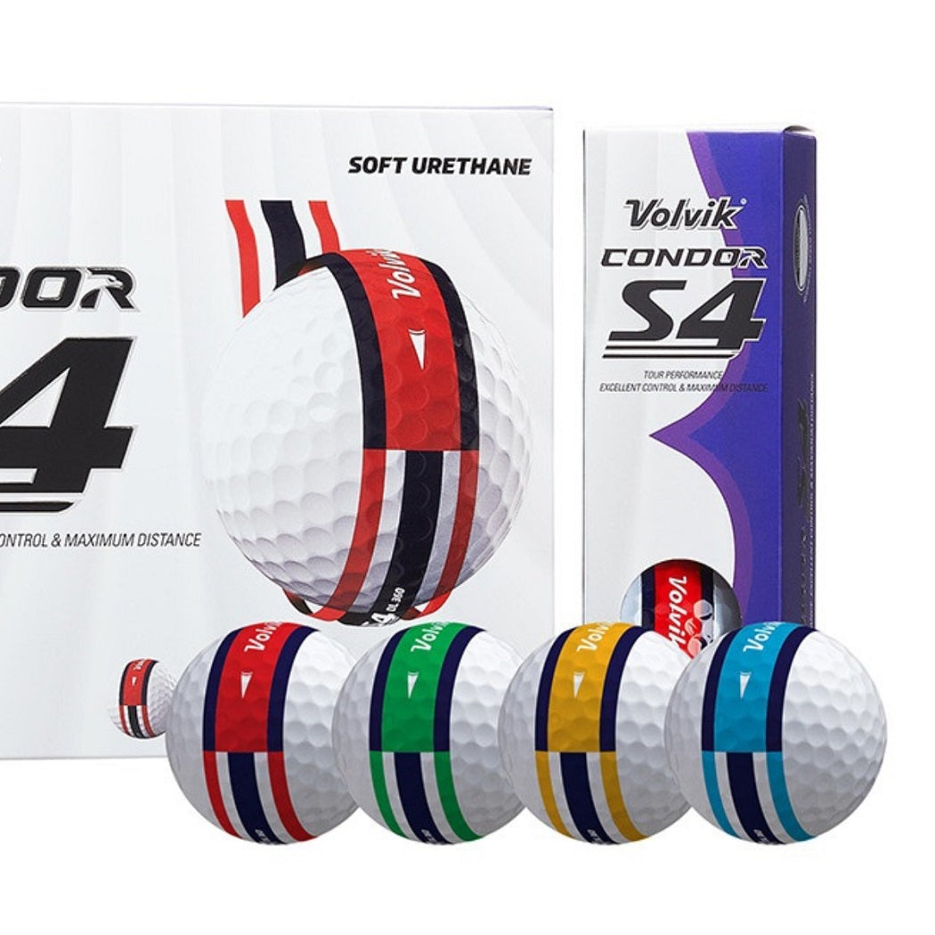 VOLVIK Condor S4 Tour Soft 360 Golf Balls - coloured balls