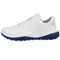 Ecco LT1 white and blue golf shoes side