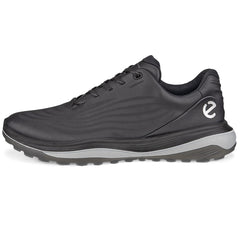 Ecco LT1 black golf shoes side profile