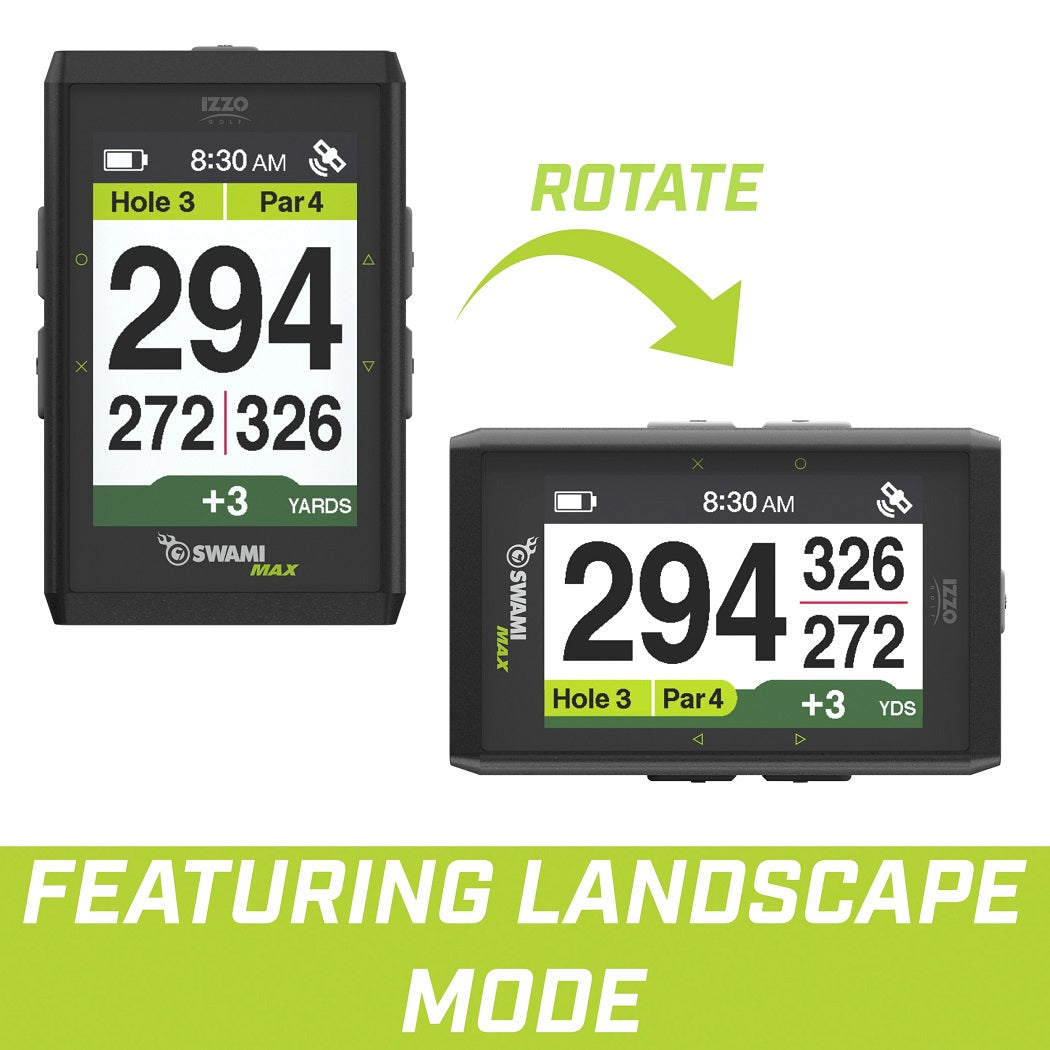 Izzo Swami Max GPS Rangefinder - device can rotate