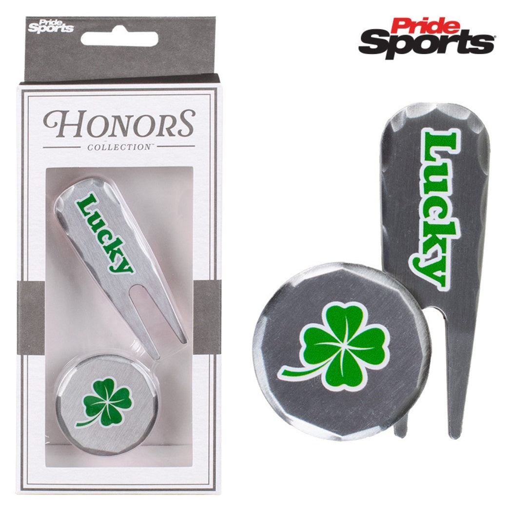 Pride Sports Honors Collection Metal Divot Tool & Ball Marker Set - Nickel