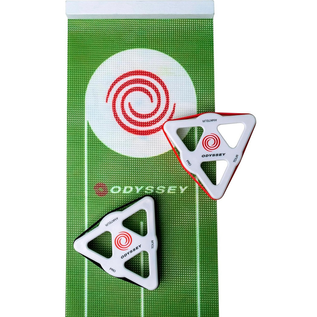 Odyssey Delta Putt Training Aid - showing the mat and pucks