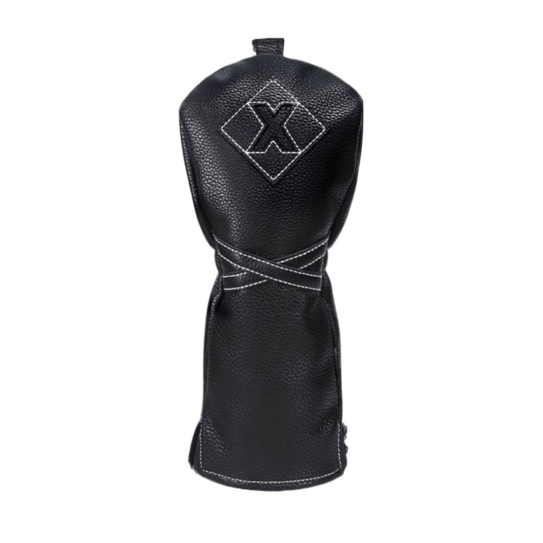 Izzo PU Leather Headcover - Black - fairway wood