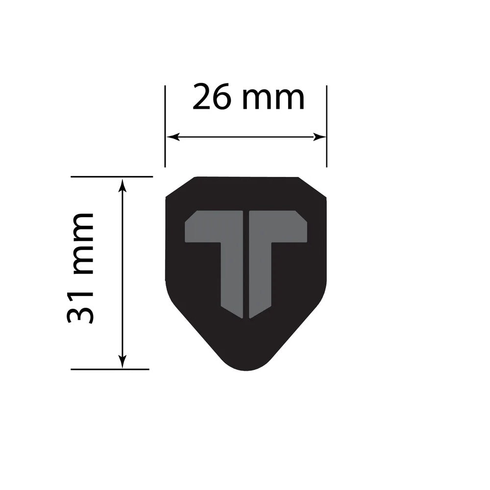 2Thumb Pistol 7E 26 Putter Grip - Black - dimensions