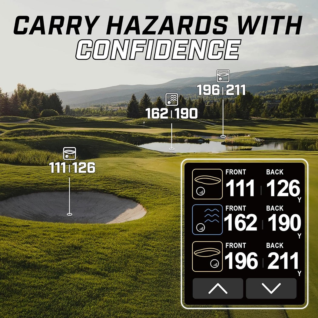 Izzo Swami 7000i Golf GPS Rangefinder - Blue - hazard awareness