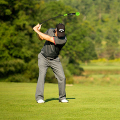 Person swinging the callaway swing stick