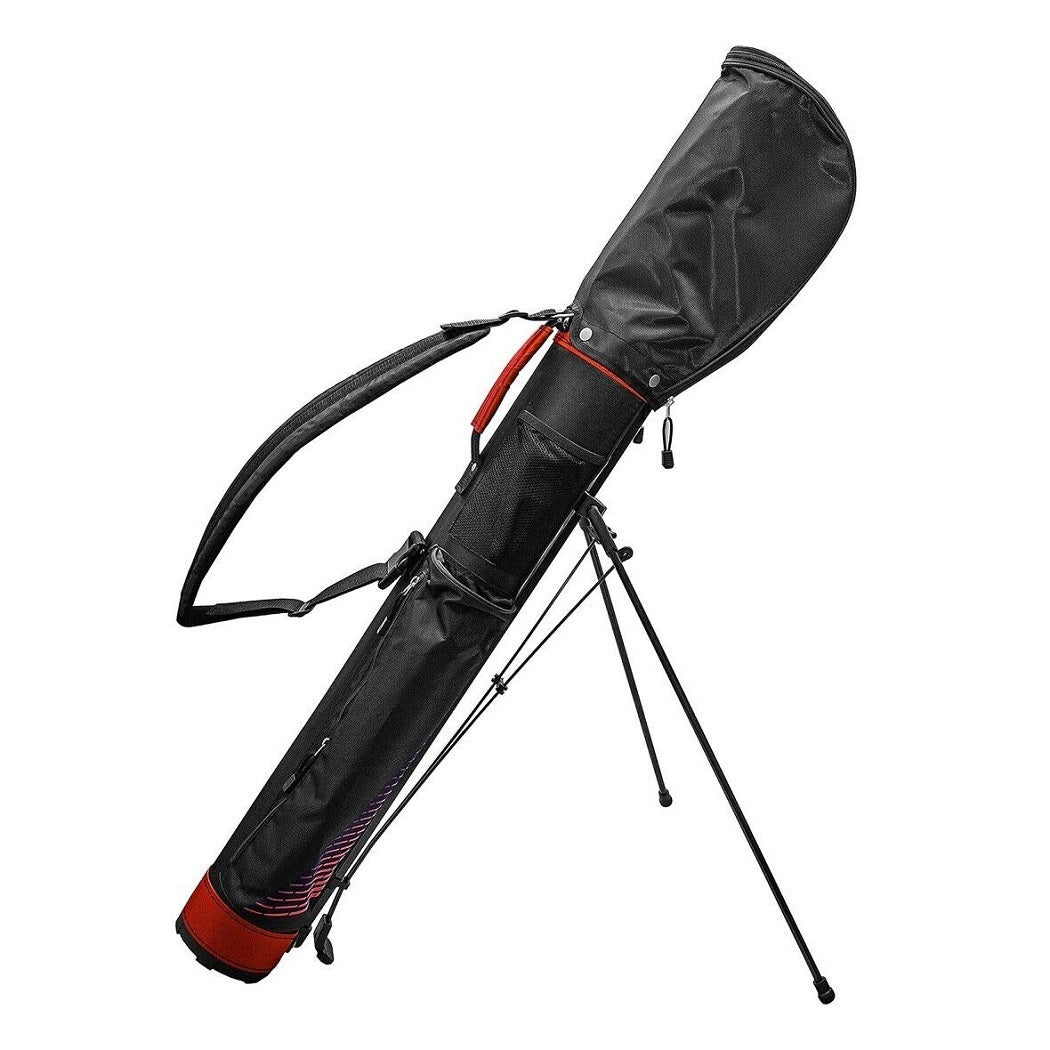 Longridge Golf Travelite 5" Lightweight Pencil Carry Bag with Stand - Black Red