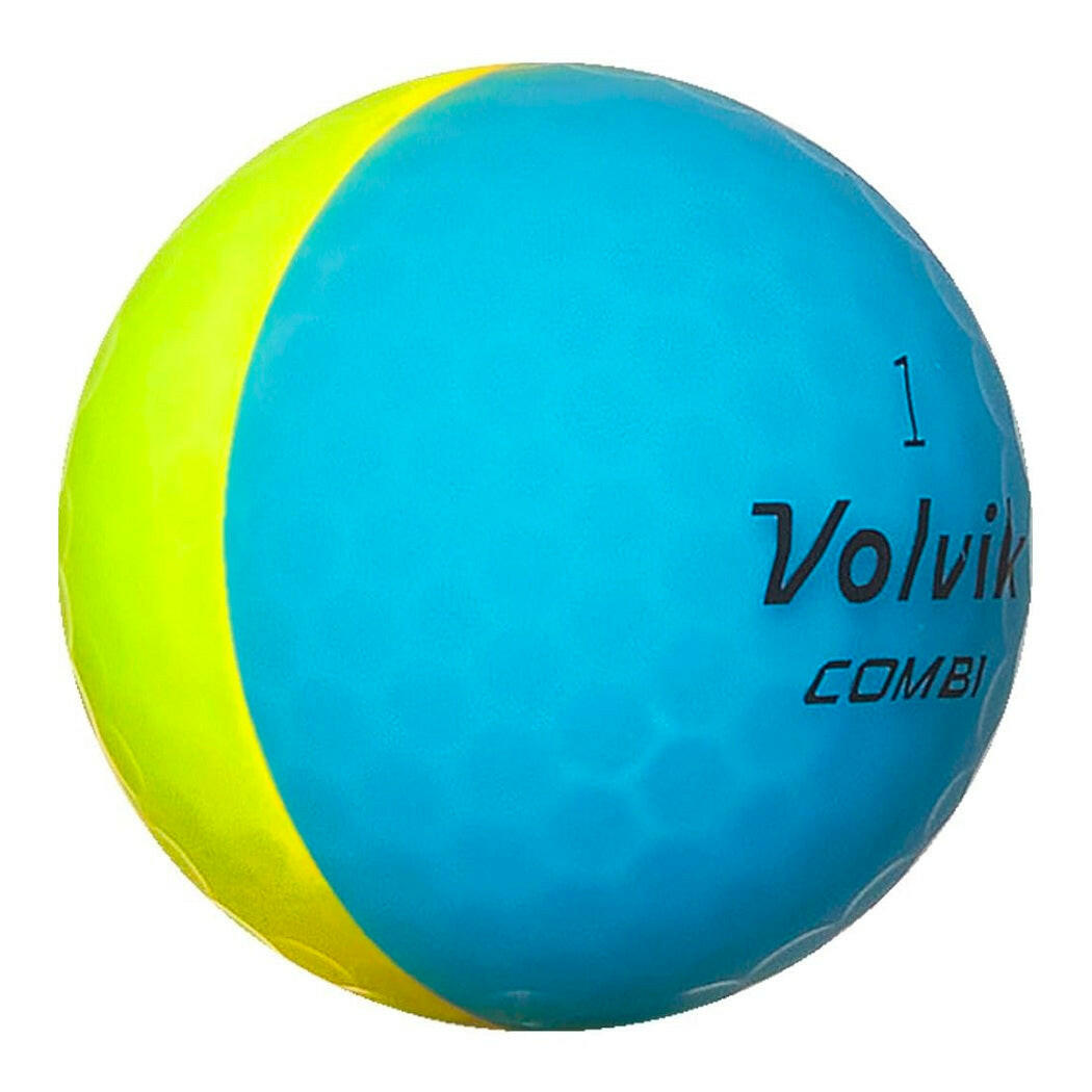Volvik Vivid Combi Dual-Colour Golf Balls - Yellow/Blue
