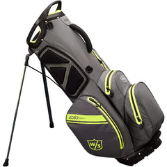 Wilson Staff Golf EXO Dry Carry/Stand Bag (Charcoal/Citron/Silver) - showing some of the bag`s useful pockets
