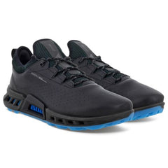 Ecco Biom C4 GORE-TEX Spikeless Men's Golf Shoes (Black UK 9-9.5/EU 43) - showing the pair of shoes with their colourful soles