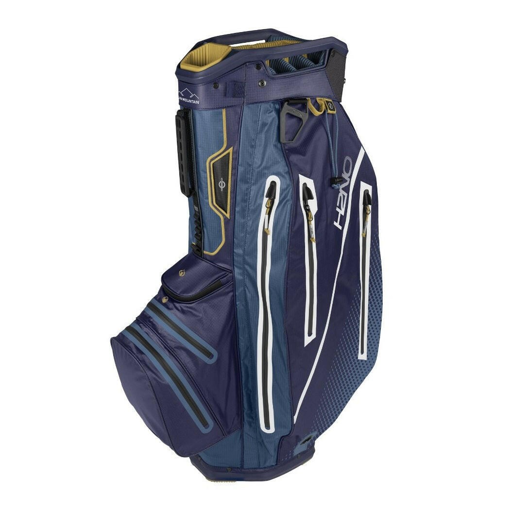 Sun Mountain 2023 H2NO Elite Waterproof Cart Bag - navy/spruce/white/aztec