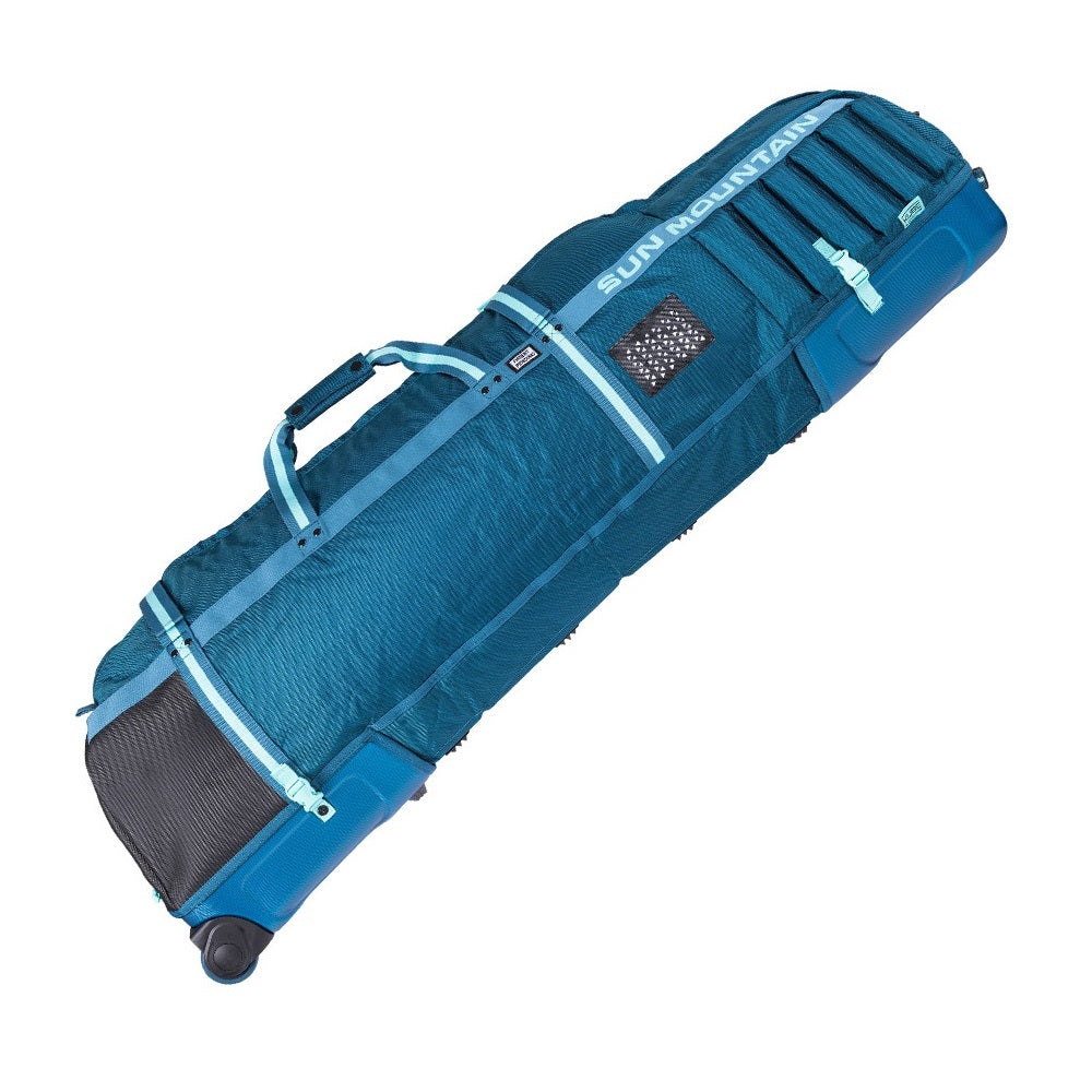 Sun Mountain Kube Golf Travel Cover - Blue/Spruce/Waterfall - carry handles and wheels