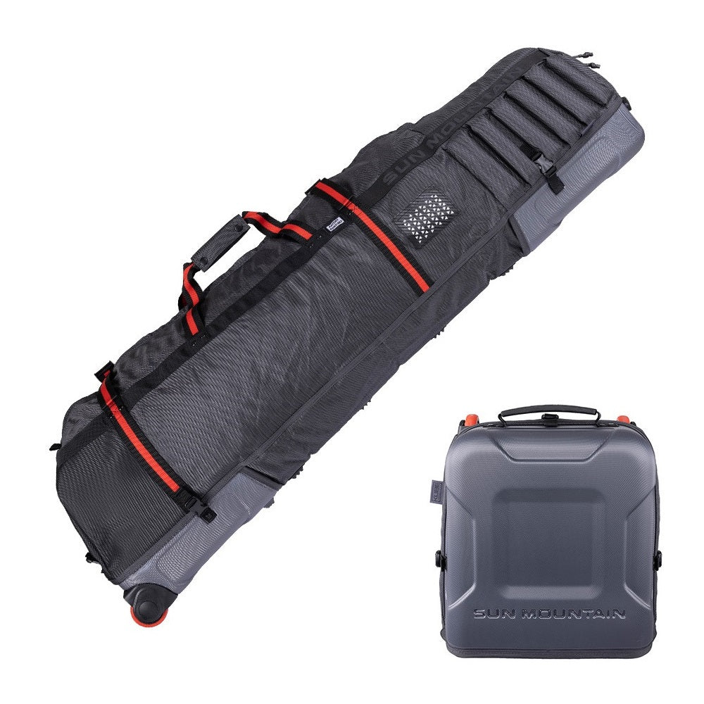 Sun Mountain Kube Golf Travel Cover - Steel/Black/Rush Red