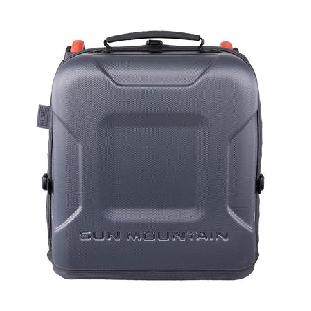 Sun Mountain Kube Golf Travel Cover - Steel/Black/Rush Red - folded