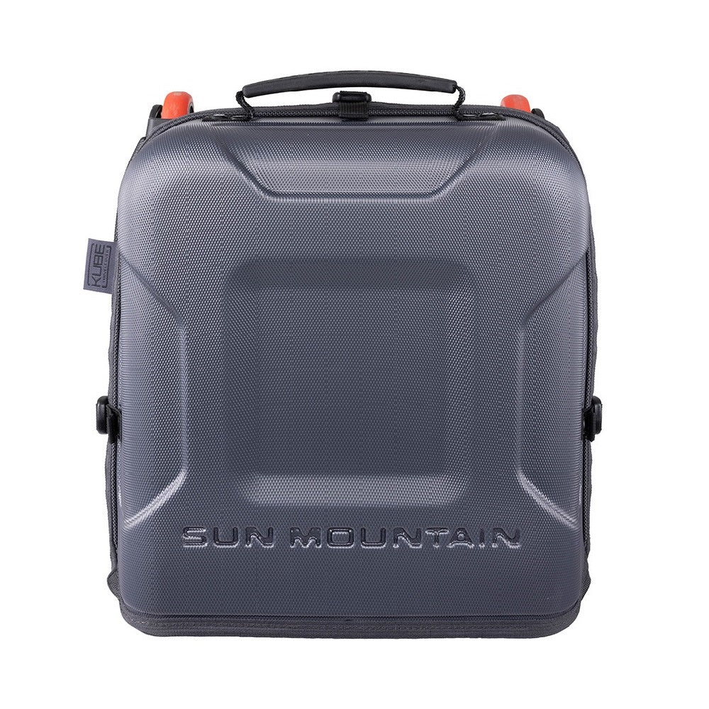 Sun Mountain Kube Golf Travel Cover - Steel/Black/Rush Red - folded